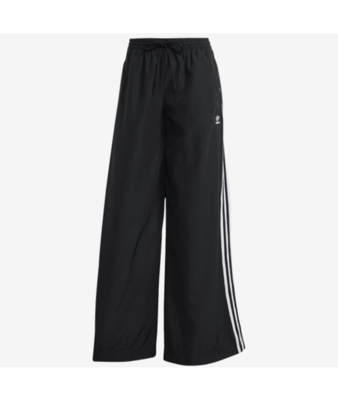 ADIDAS Черные полиэстеровые брюки широкие, фото 6