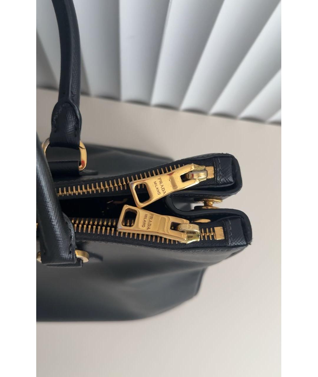 PRADA Черная кожаная сумка тоут, фото 4