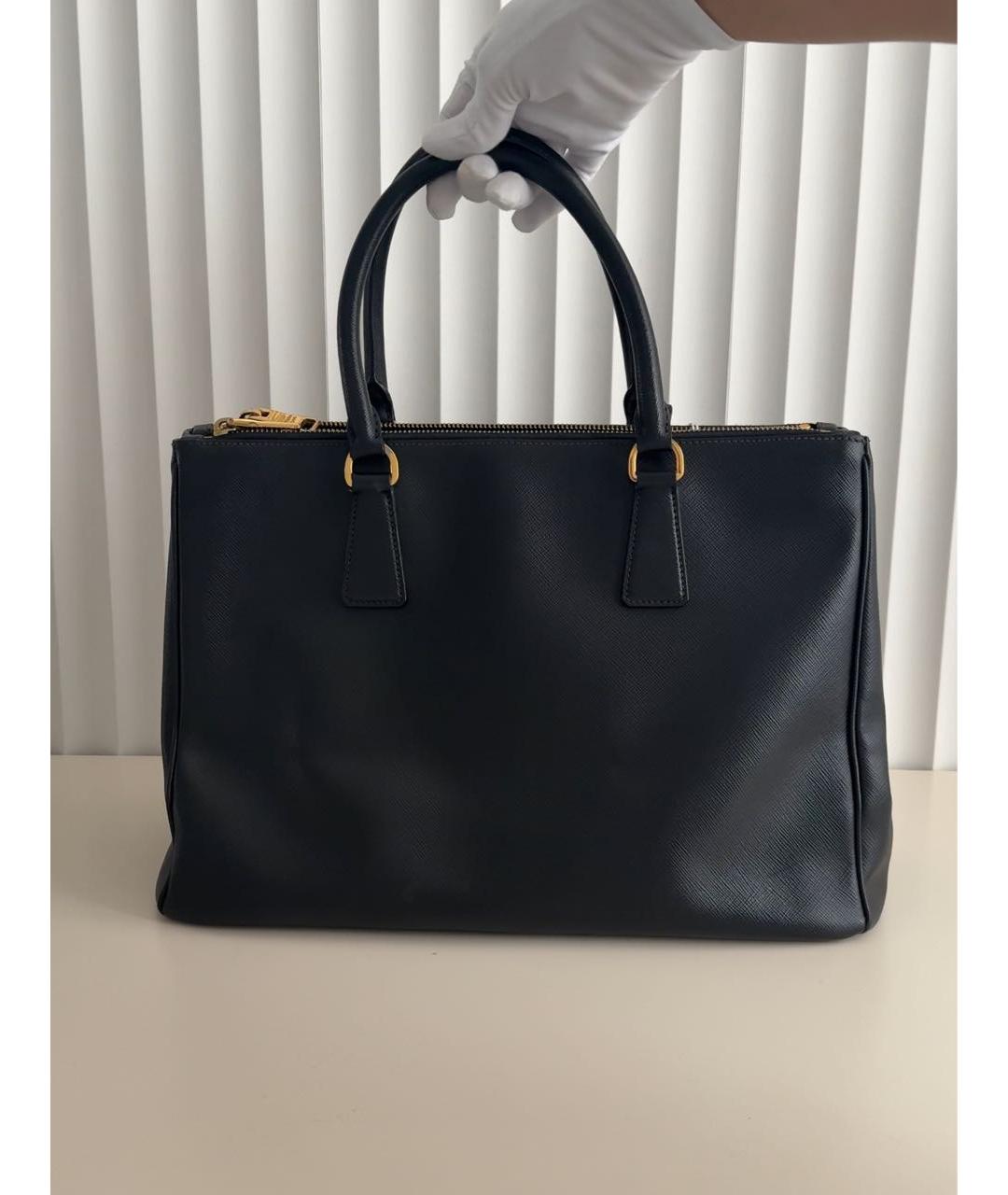 PRADA Черная кожаная сумка тоут, фото 3