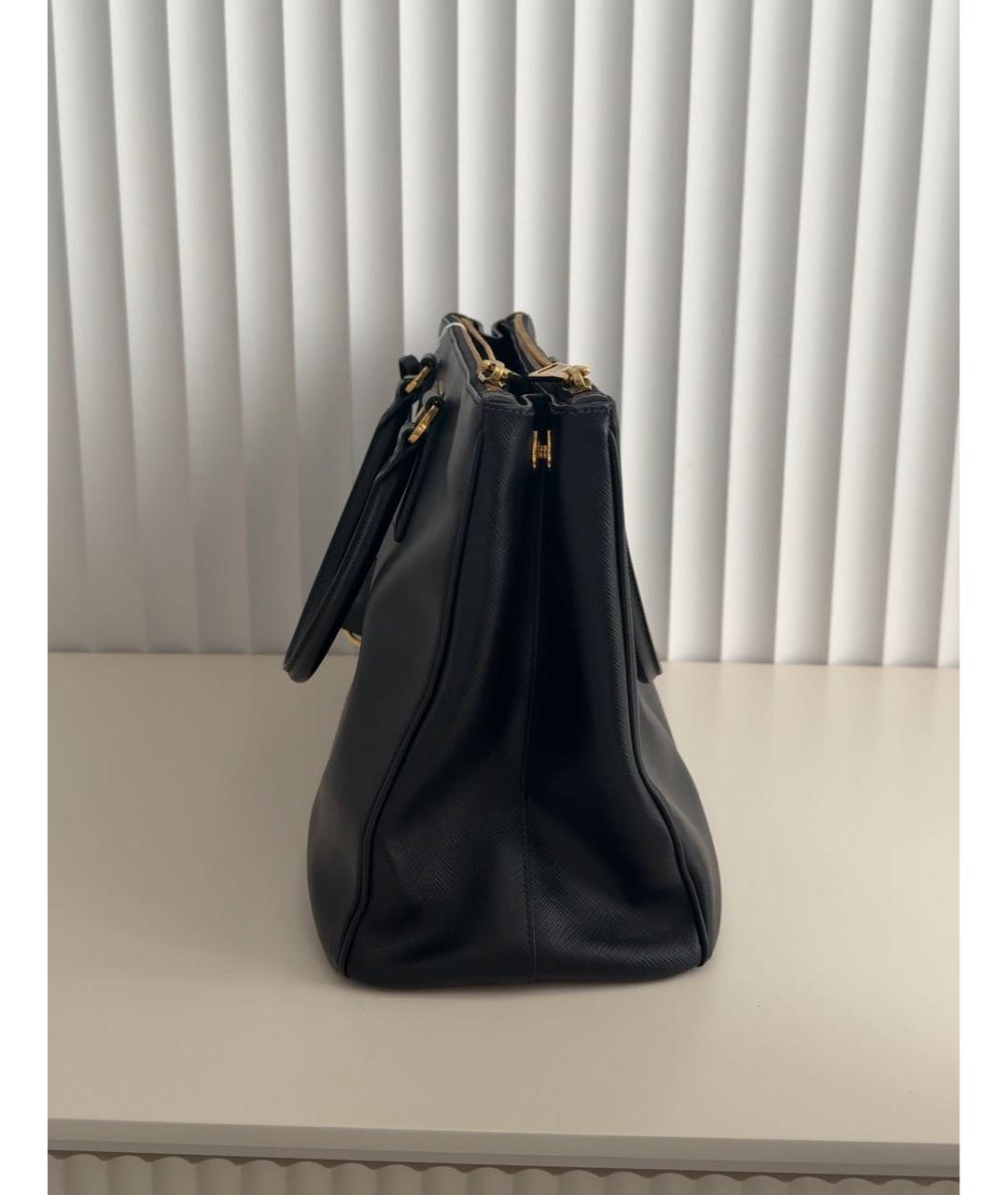 PRADA Черная кожаная сумка тоут, фото 2