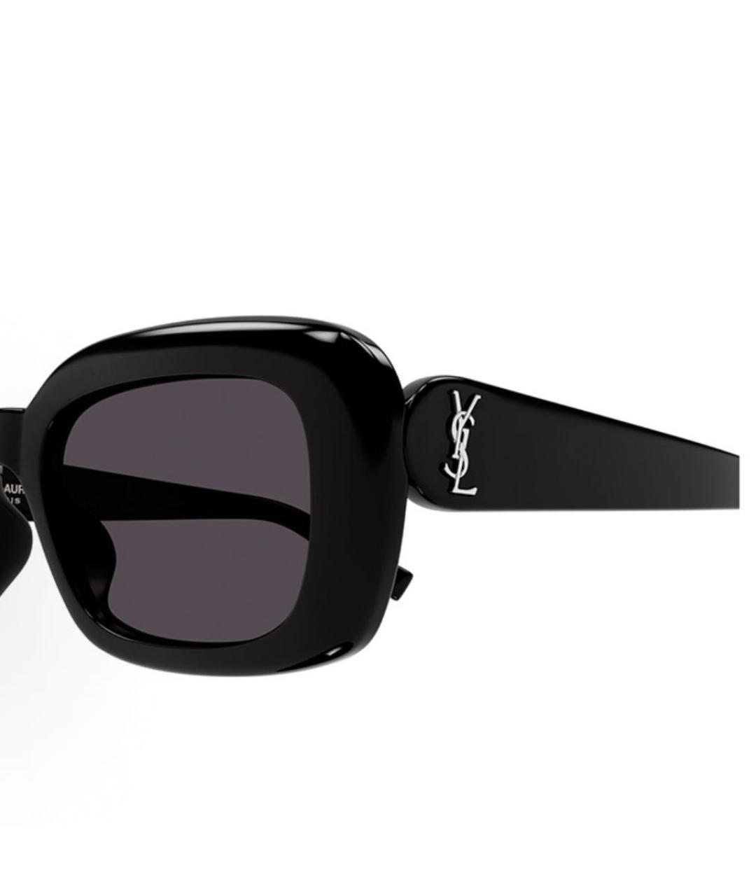 SAINT LAURENT Черные пластиковые солнцезащитные очки, фото 3