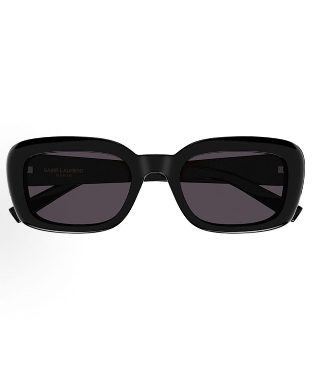 SAINT LAURENT Черные пластиковые солнцезащитные очки, фото 4