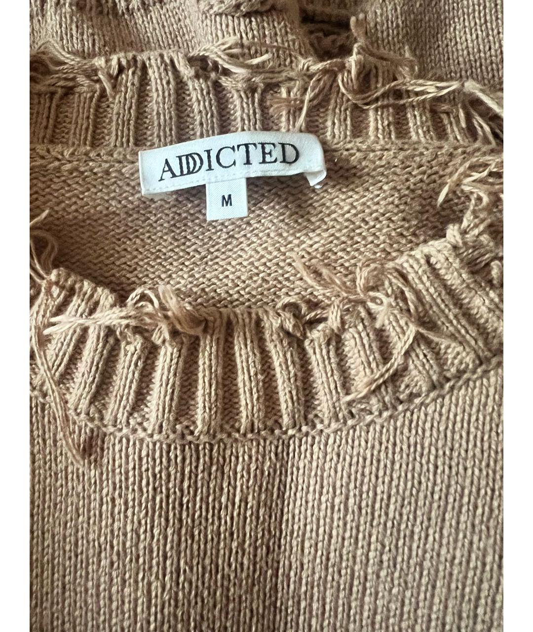 ADDICTED Коричневый хлопковый джемпер / свитер, фото 4