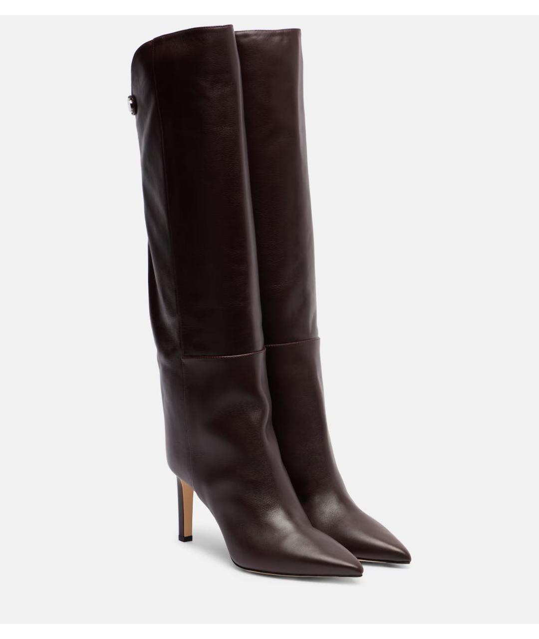 JIMMY CHOO Коричневые кожаные сапоги, фото 6