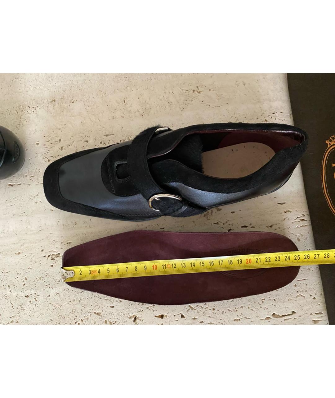 TOD'S Черные кожаные лоферы, фото 6