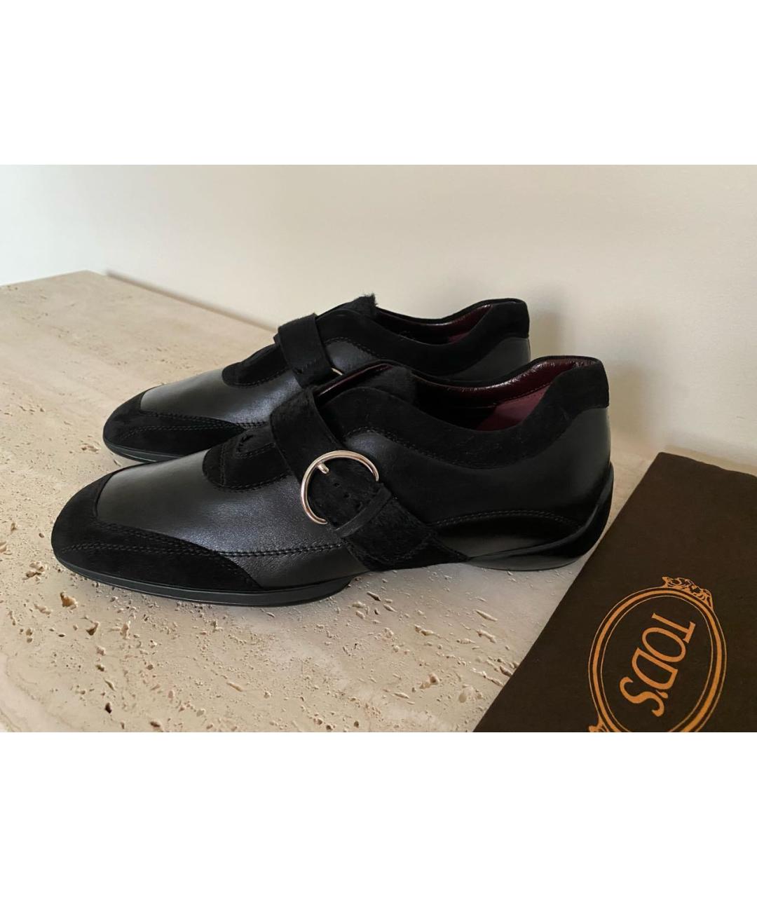 TOD'S Черные кожаные лоферы, фото 7