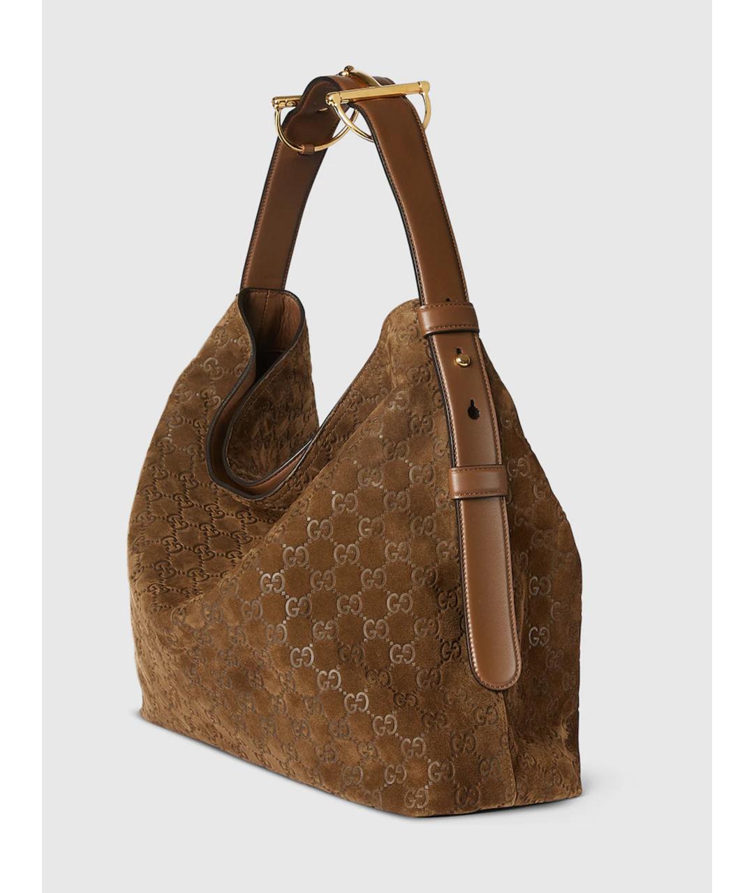 GUCCI Коричневая кожаная сумка тоут, фото 4
