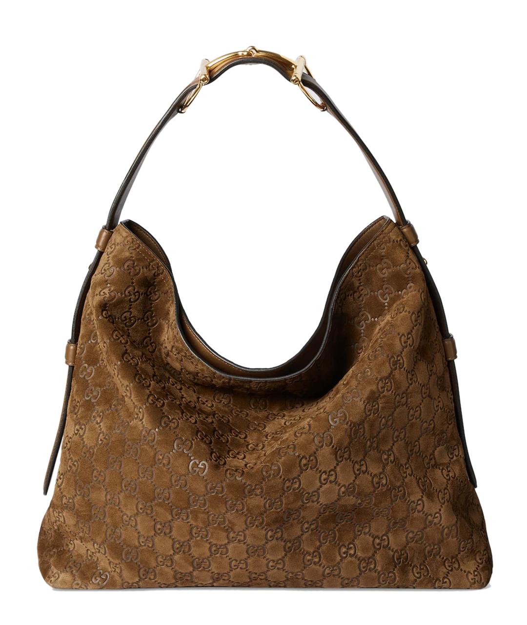 GUCCI Коричневая кожаная сумка тоут, фото 1