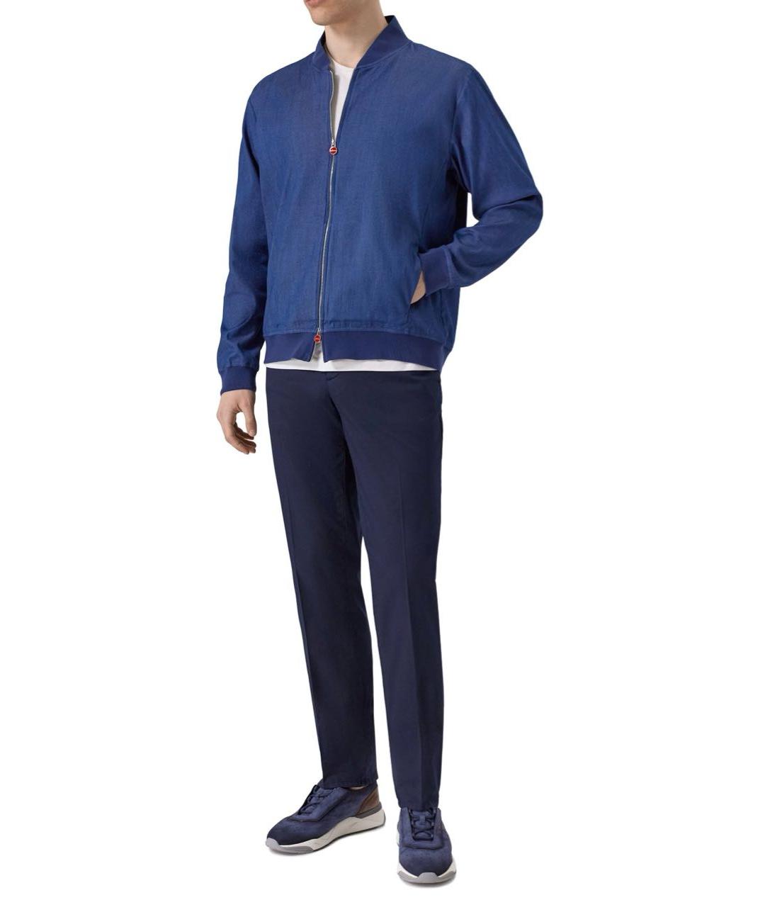 KITON Синяя хлопковая куртка, фото 6