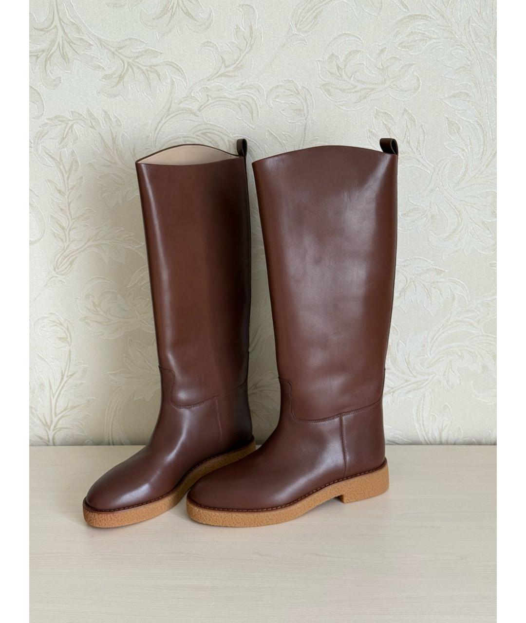 12 STOREEZ Коричневые кожаные сапоги, фото 6