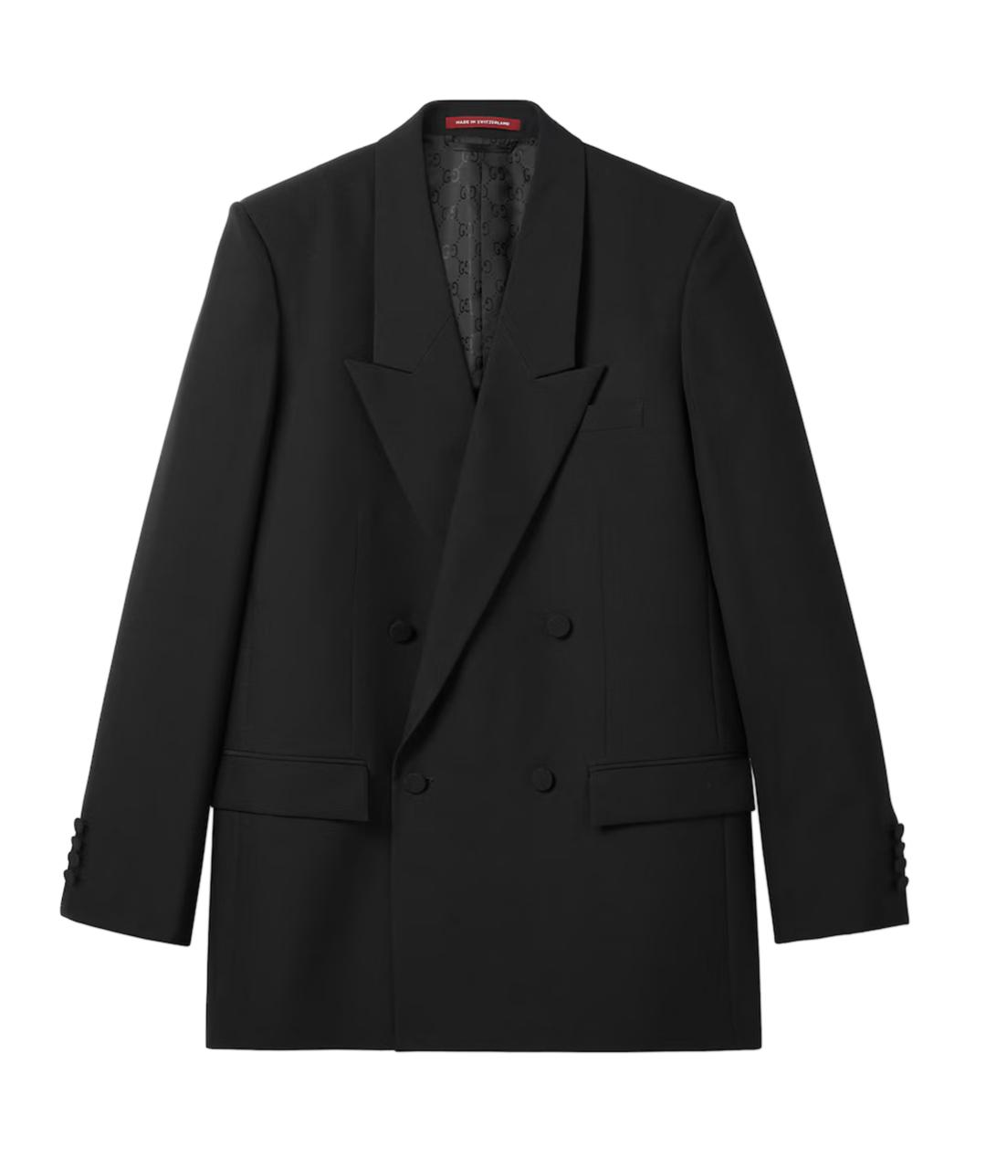 GUCCI Черный полиэстеровый пиджак, фото 1