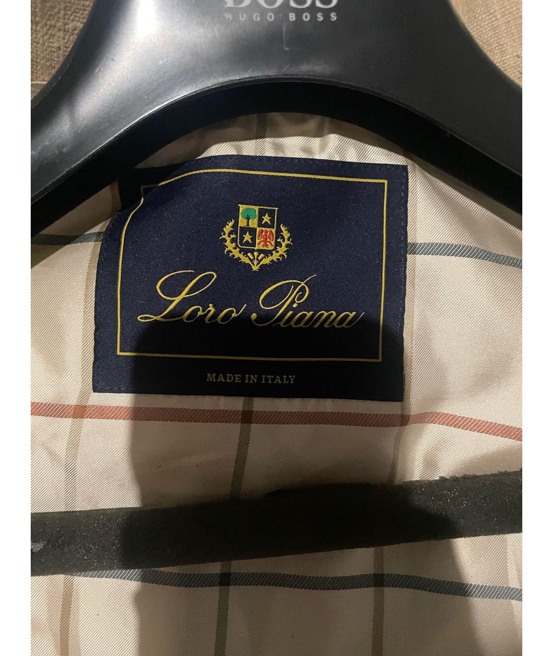 LORO PIANA Бежевый льняной пиджак, фото 7