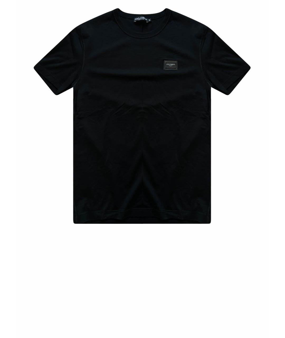 DOLCE&GABBANA Черная хлопковая футболка, фото 1