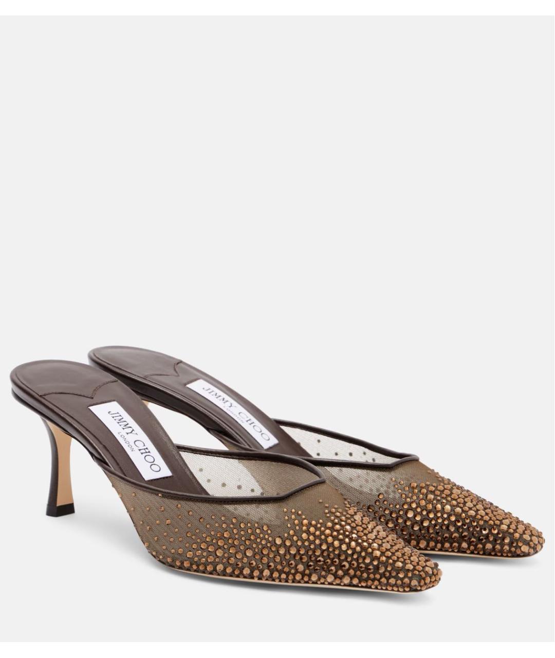 JIMMY CHOO Коричневые кожаные туфли, фото 5