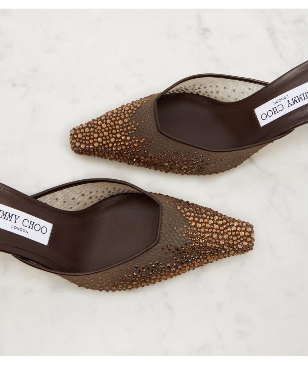 JIMMY CHOO Коричневые кожаные туфли, фото 2