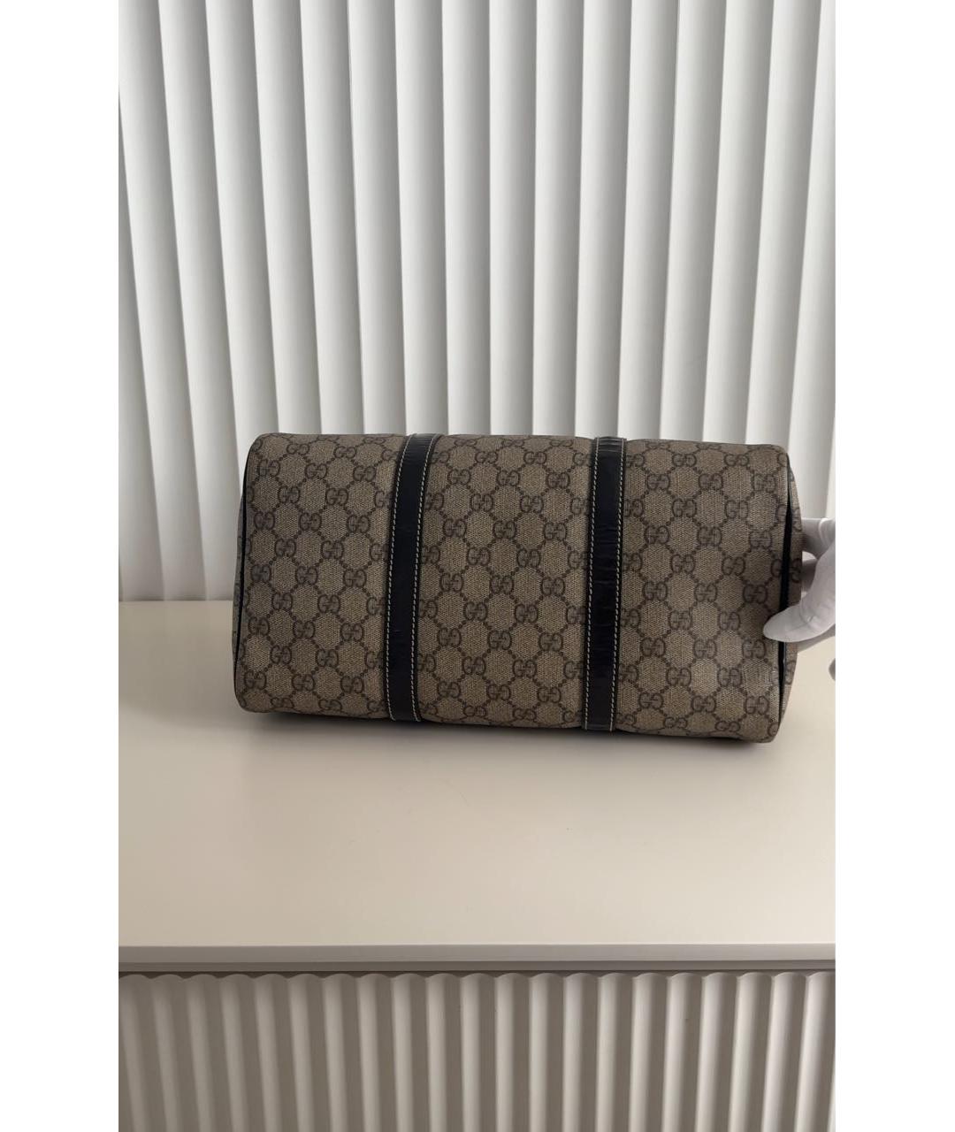 GUCCI Бежевая тканевая сумка с короткими ручками, фото 6