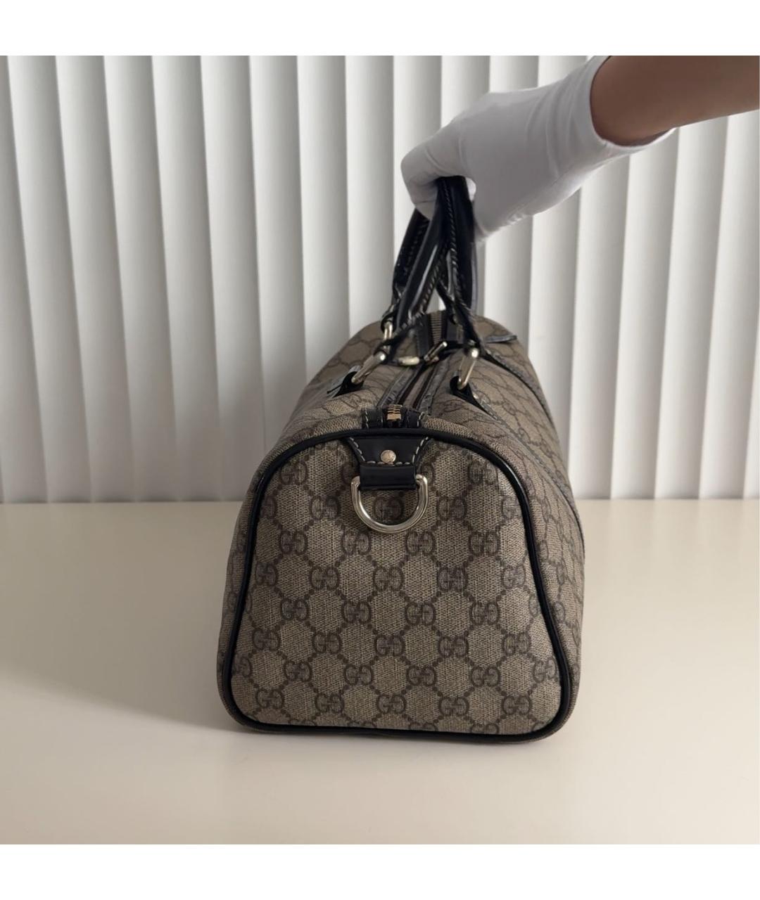GUCCI Бежевая тканевая сумка с короткими ручками, фото 2