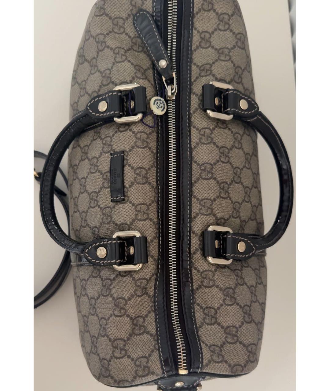 GUCCI Бежевая тканевая сумка с короткими ручками, фото 4