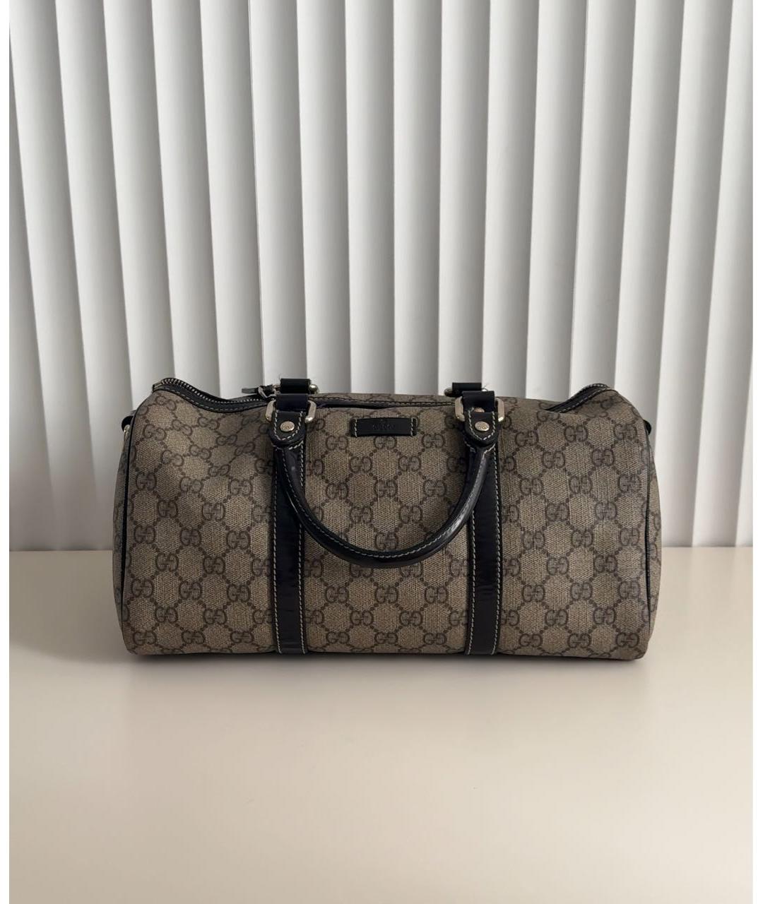 GUCCI Бежевая тканевая сумка с короткими ручками, фото 9