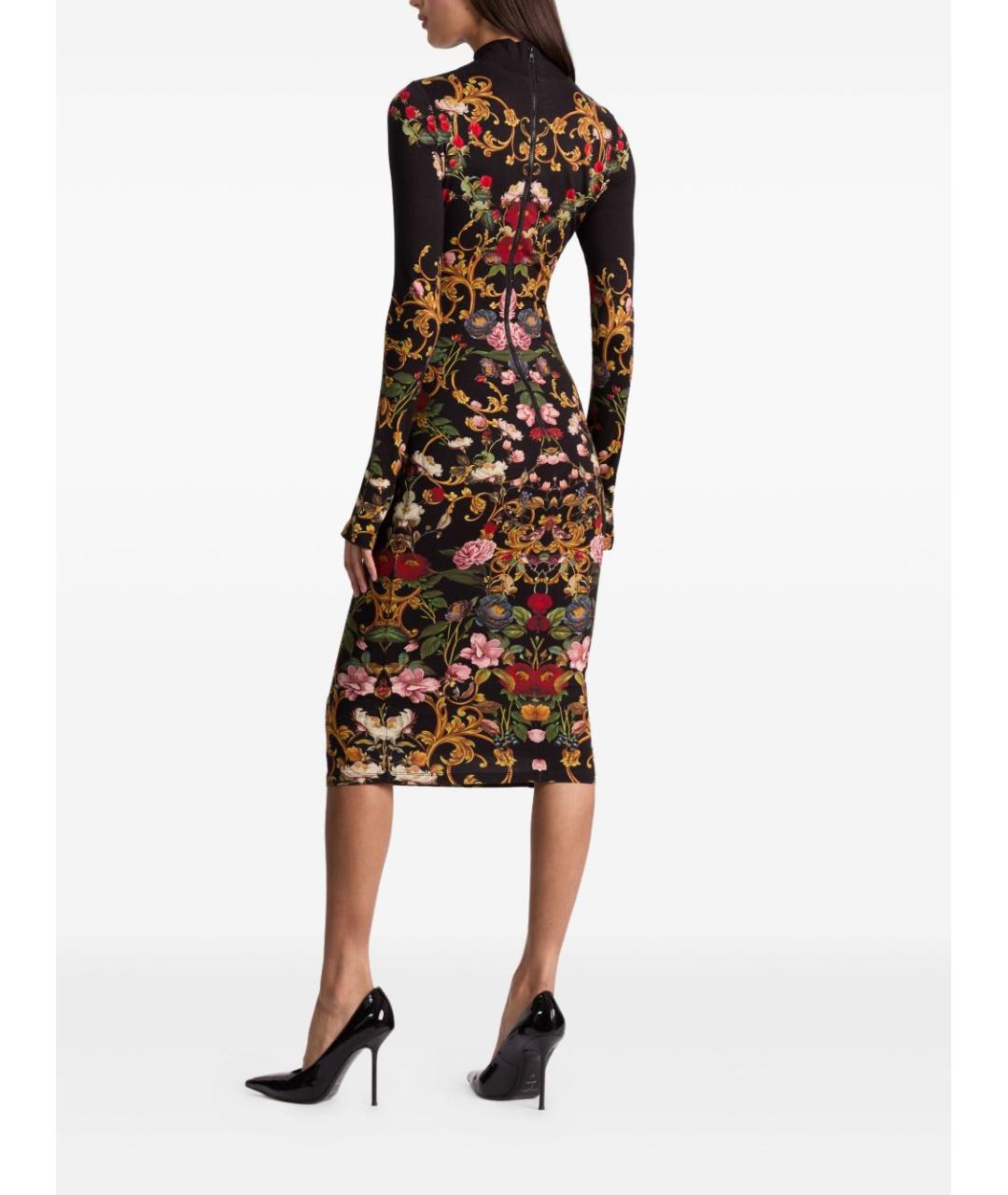ALICE+OLIVIA Черное вискозное платье, фото 5