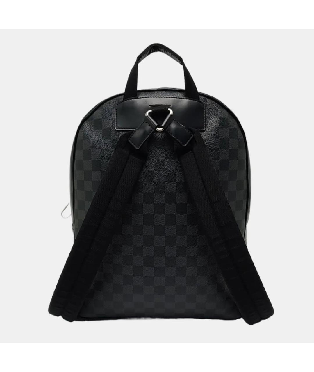 LOUIS VUITTON Антрацитовый кожаный рюкзак, фото 4