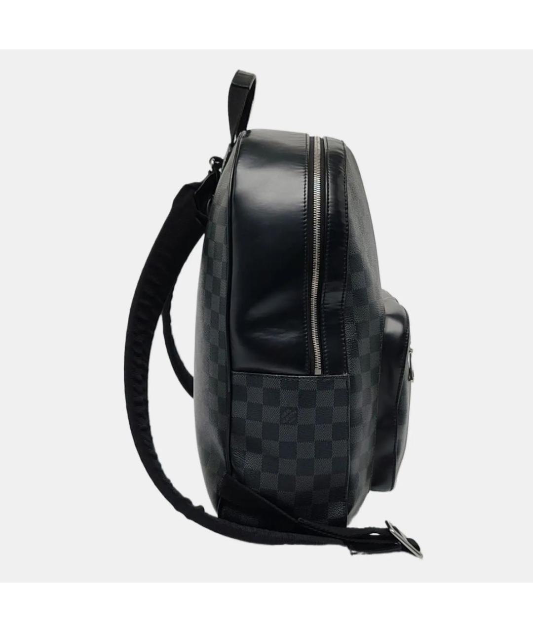 LOUIS VUITTON Антрацитовый кожаный рюкзак, фото 3