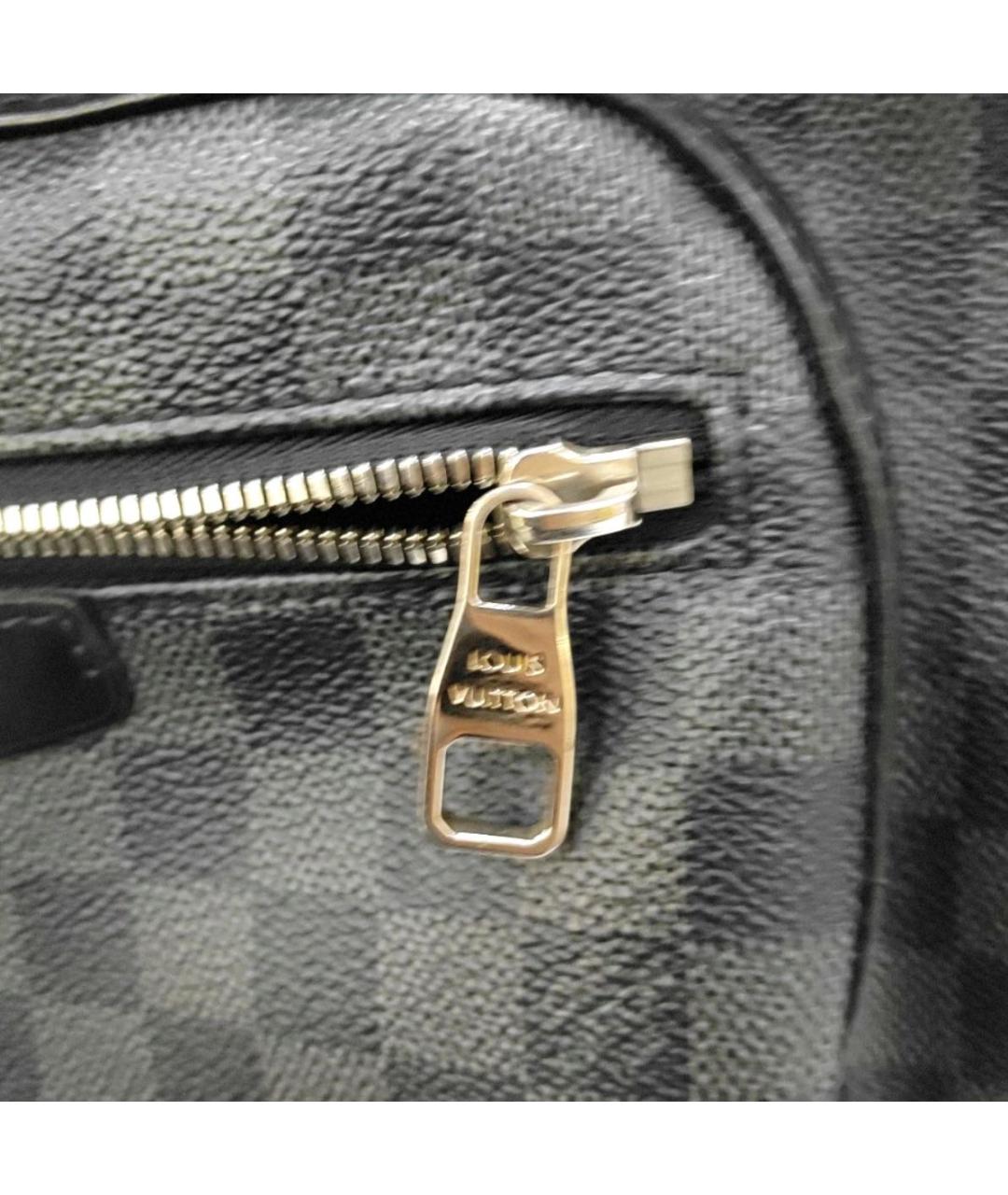 LOUIS VUITTON Антрацитовый кожаный рюкзак, фото 7