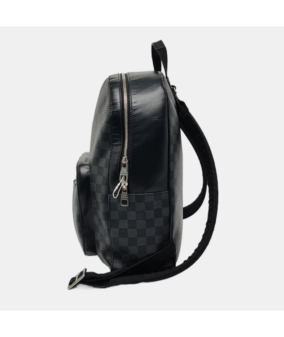 LOUIS VUITTON Антрацитовый кожаный рюкзак, фото 2