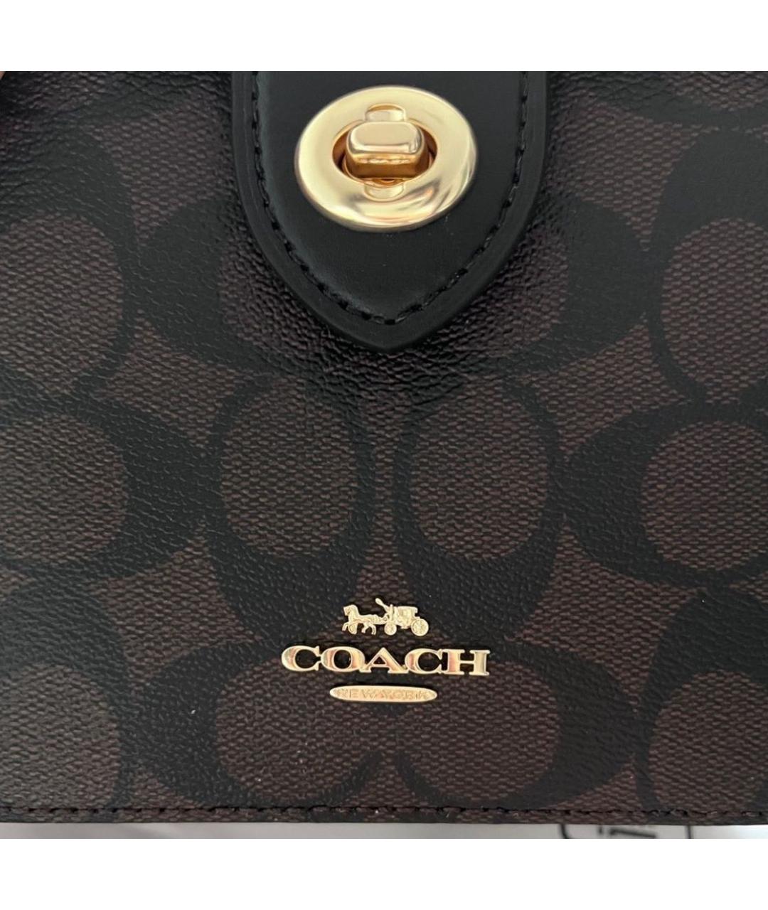COACH Кожаная сумка с короткими ручками, фото 2