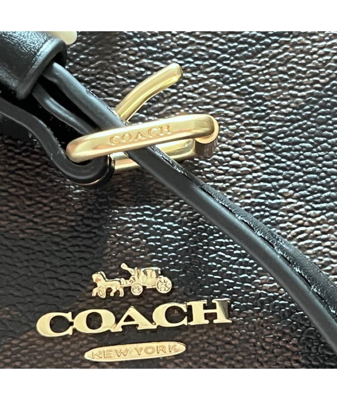 COACH Кожаная сумка с короткими ручками, фото 3