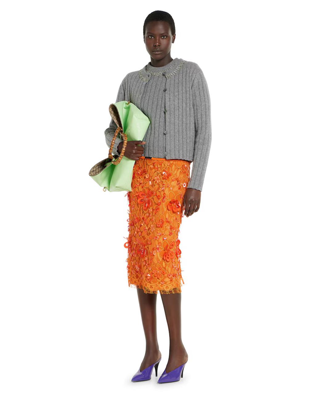 GUCCI Серый шерстяной кардиган, фото 2