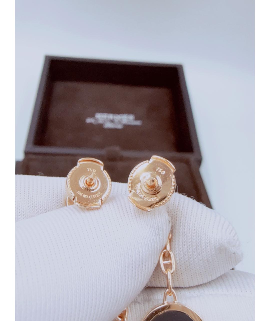 HERMES Золотые серьги из розового золота, фото 8