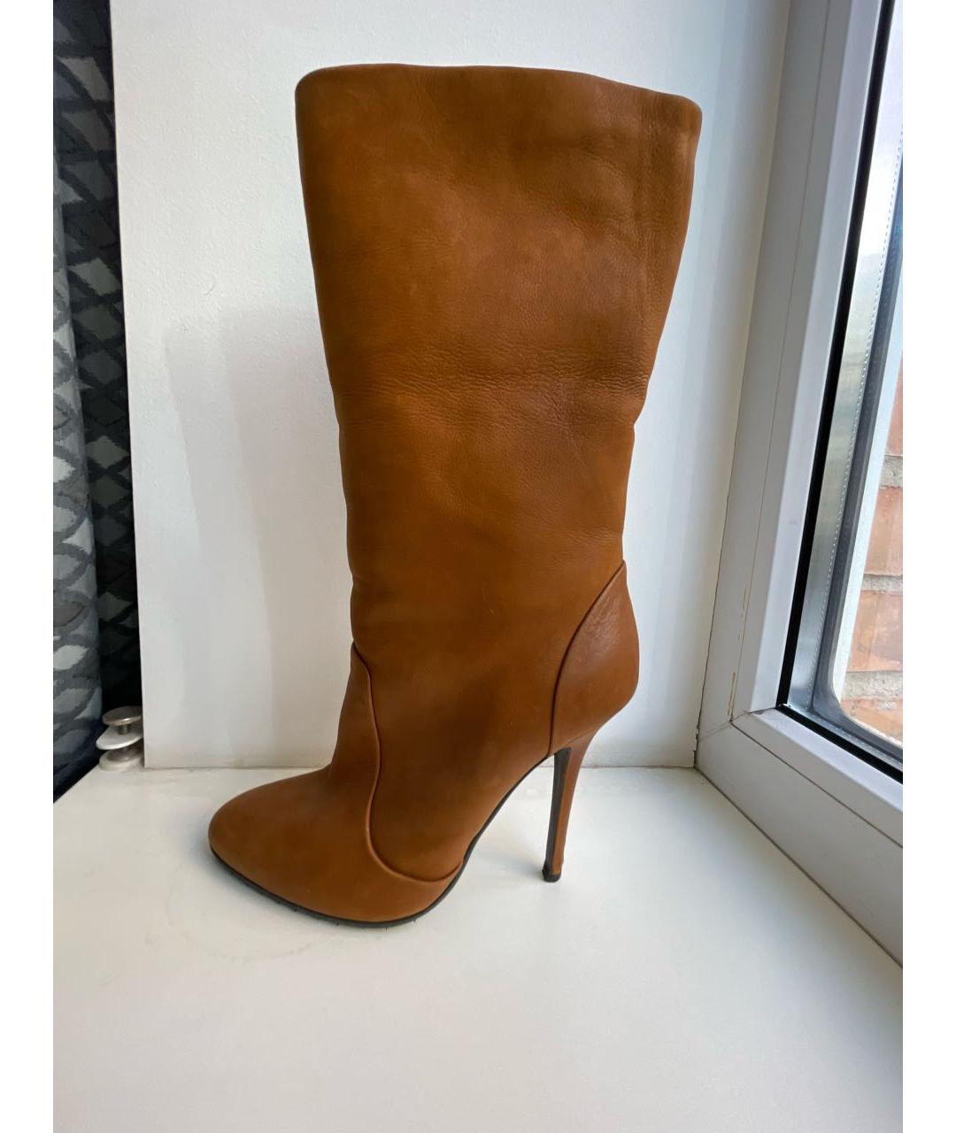 GIUSEPPE ZANOTTI DESIGN Оранжевое нубуковые полусапоги, фото 5