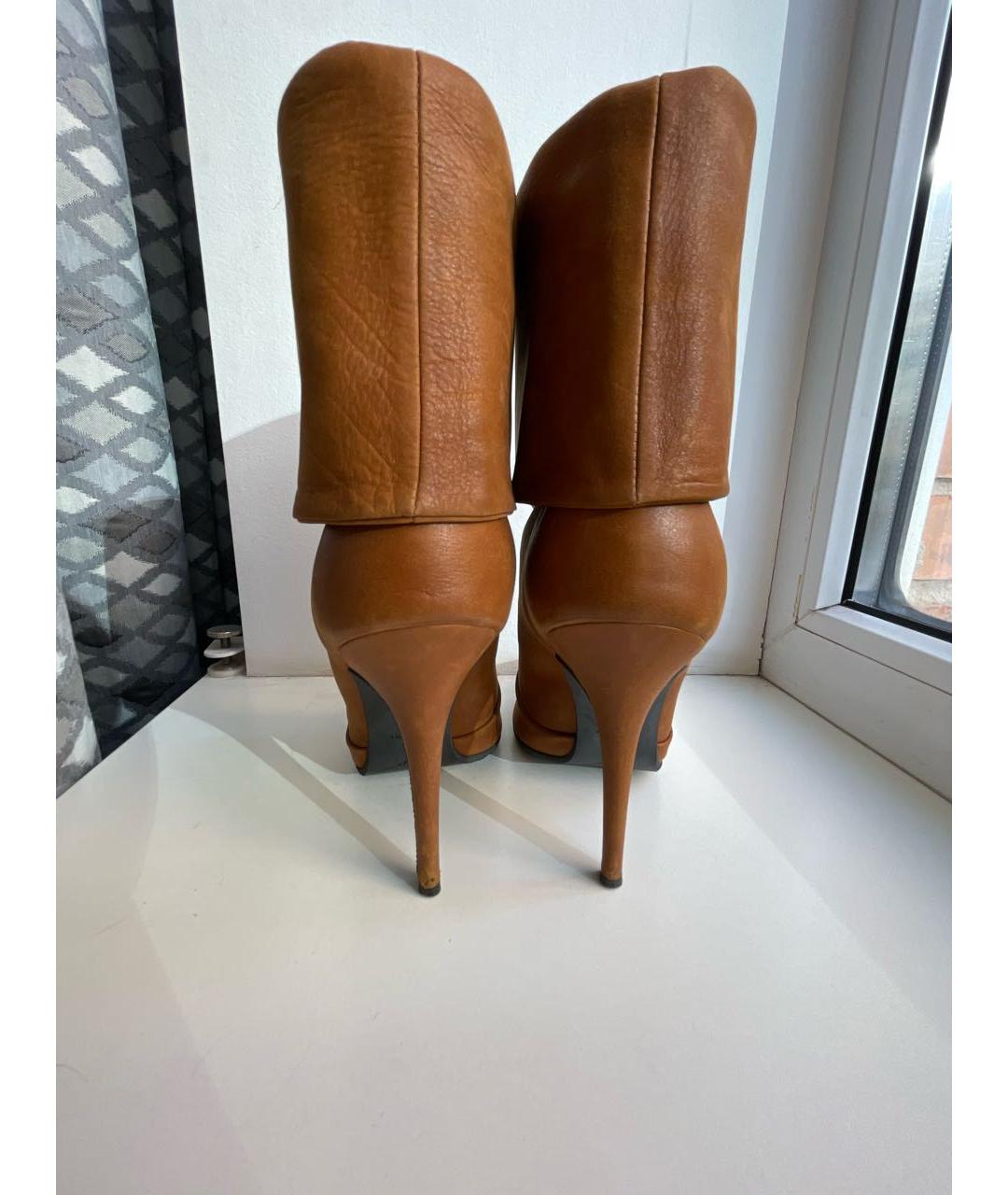 GIUSEPPE ZANOTTI DESIGN Оранжевое нубуковые полусапоги, фото 4
