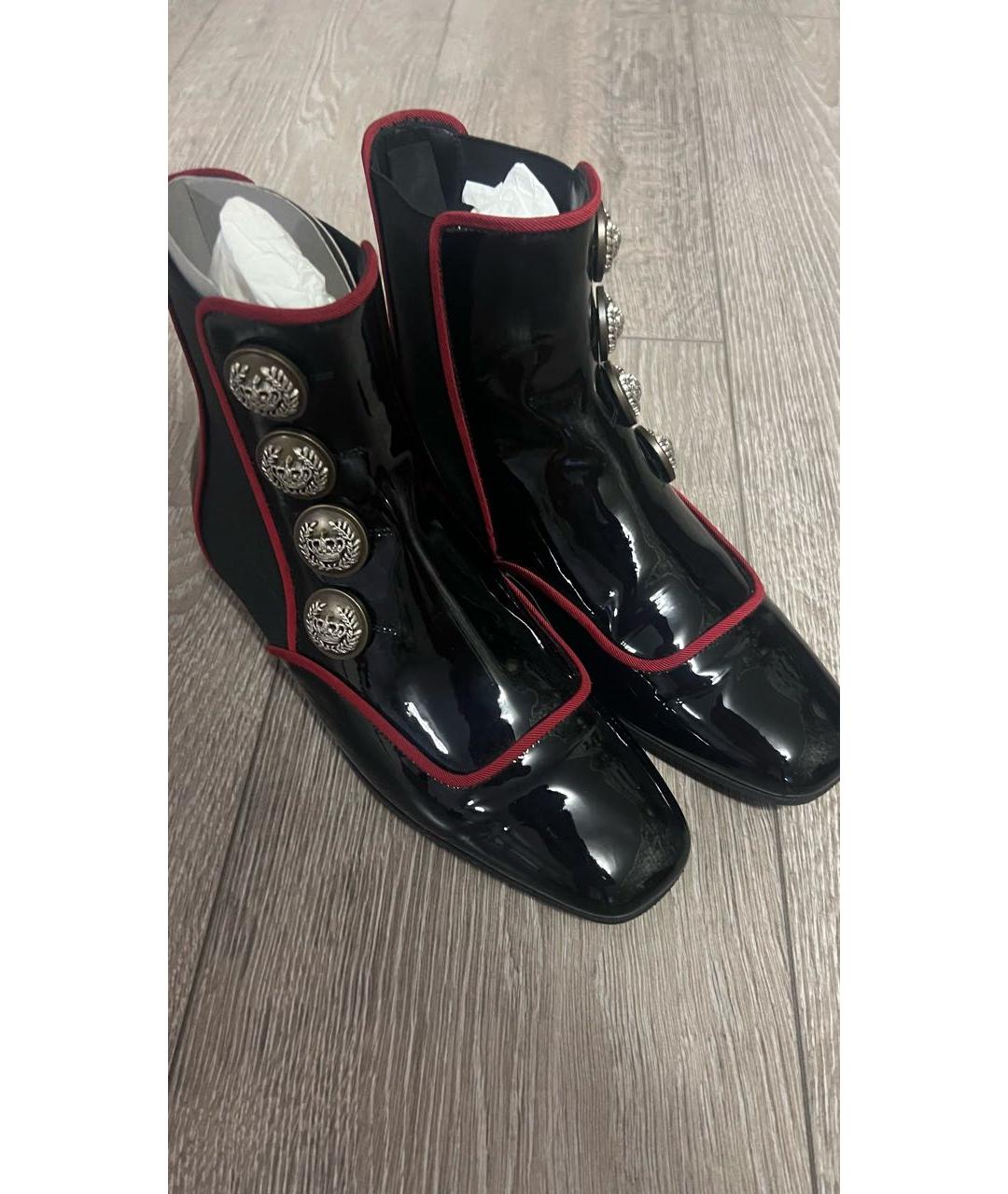 DOLCE&GABBANA Черные ботинки из лакированной кожи, фото 3