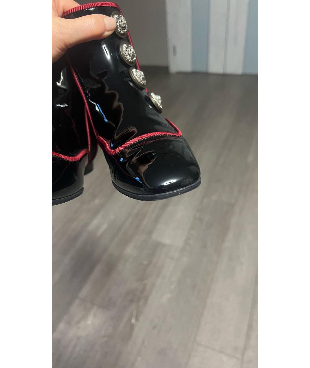 DOLCE&GABBANA Черные ботинки из лакированной кожи, фото 7