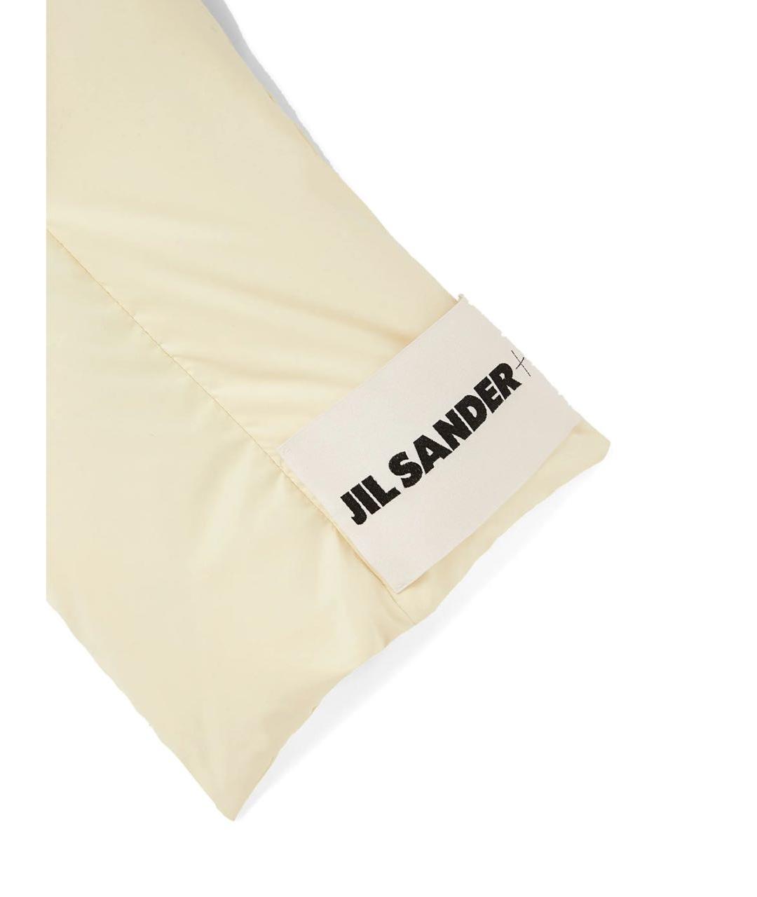 JIL SANDER Бежевый шарф, фото 3