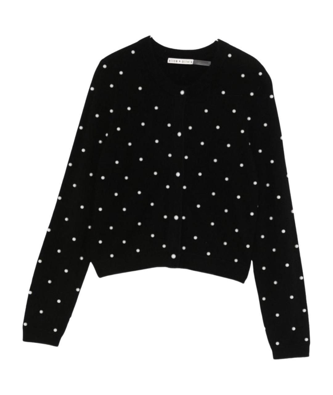 ALICE+OLIVIA Черный шерстяной кардиган, фото 1