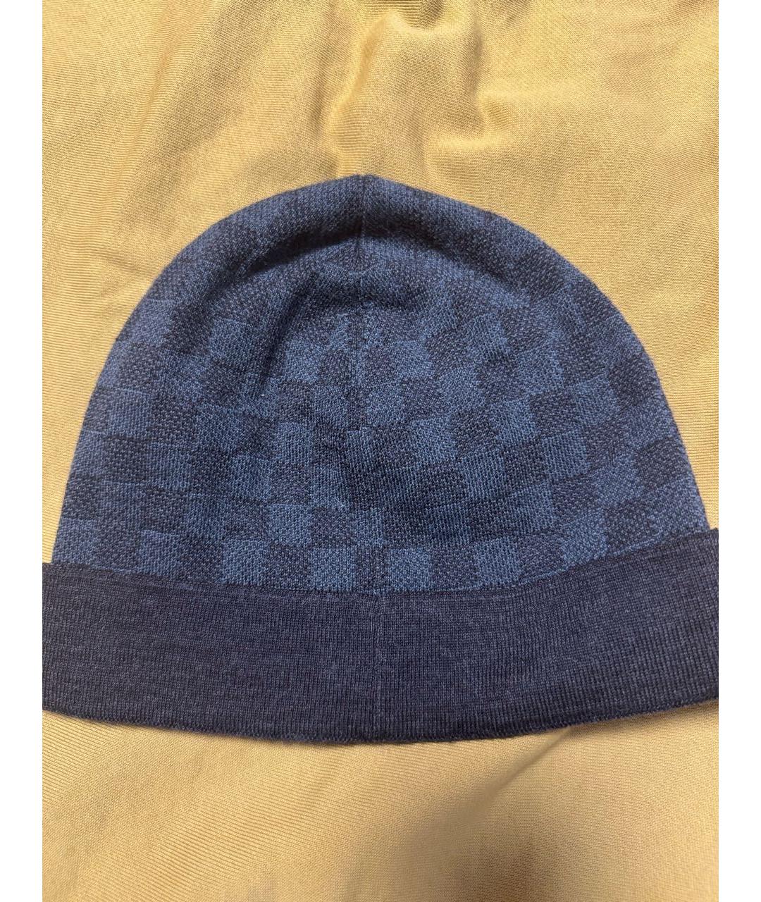 LOUIS VUITTON Синяя шерстяная шапка, фото 2