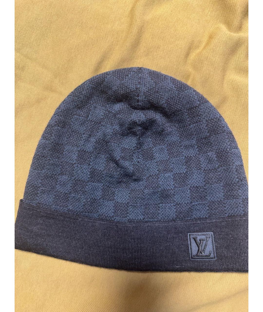 LOUIS VUITTON Синяя шерстяная шапка, фото 6