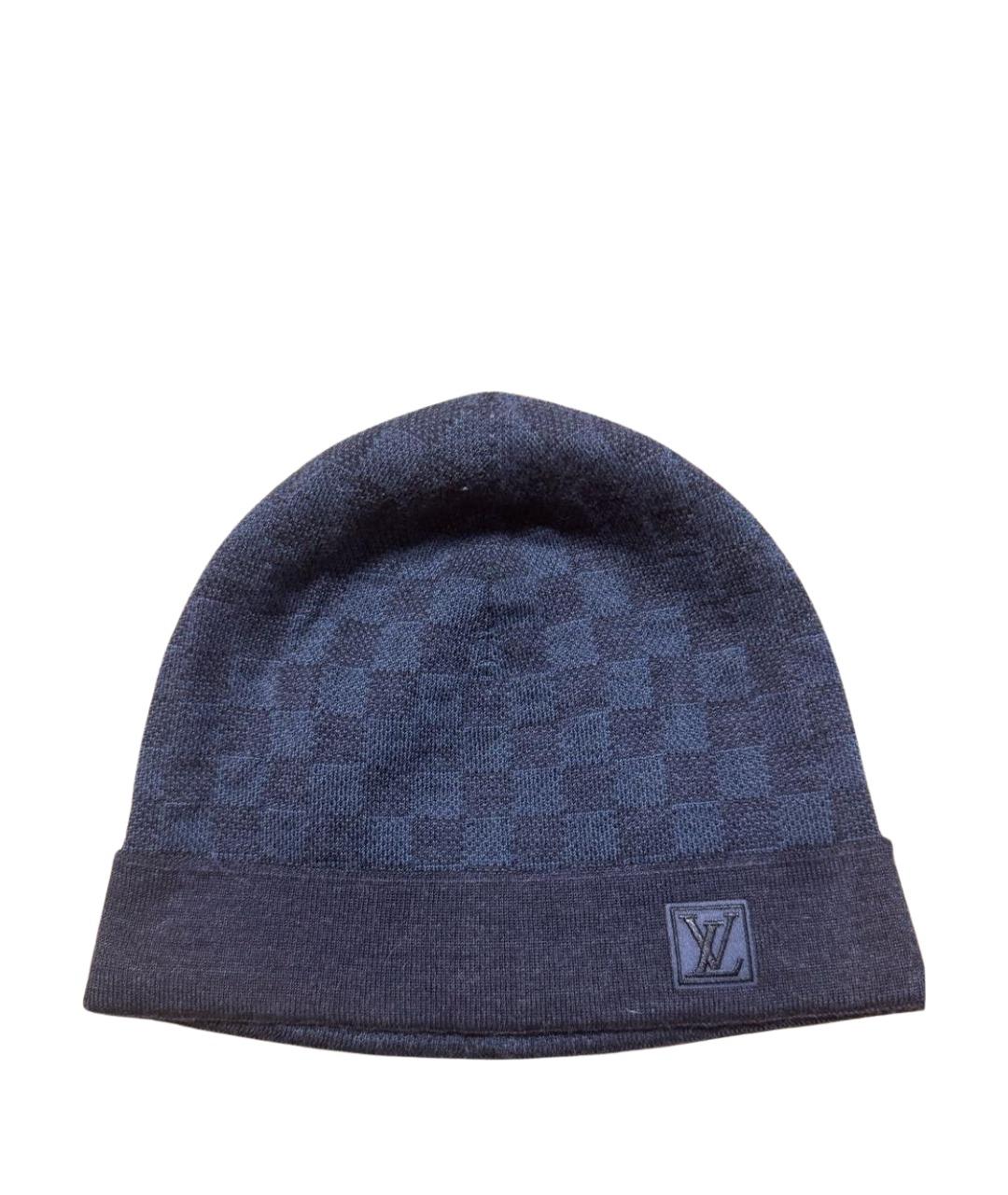 LOUIS VUITTON Синяя шерстяная шапка, фото 1