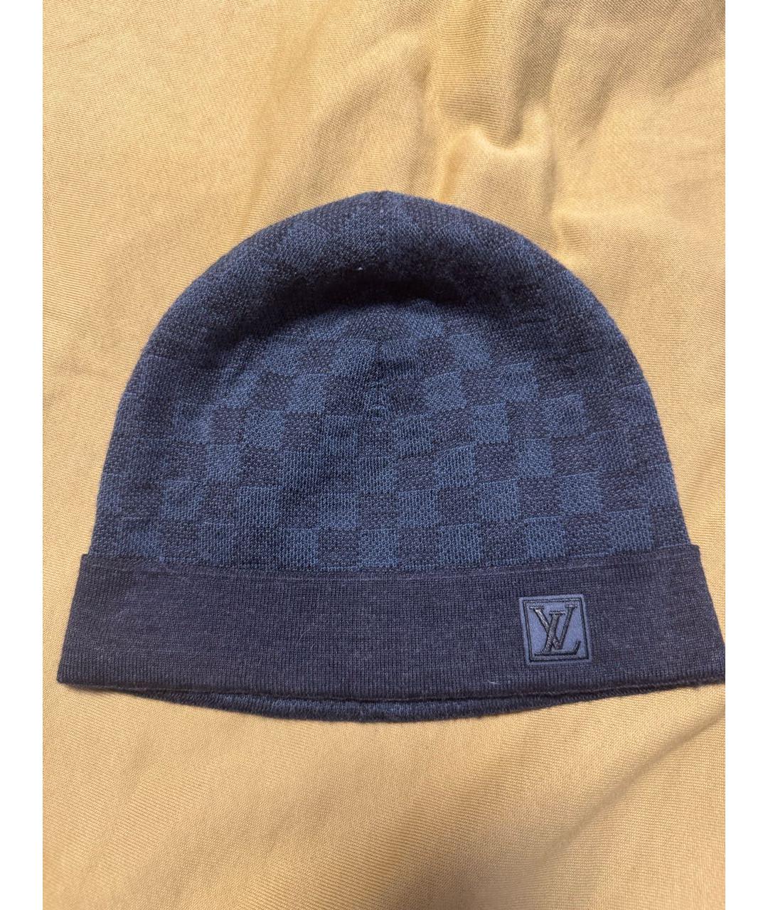 LOUIS VUITTON Синяя шерстяная шапка, фото 8