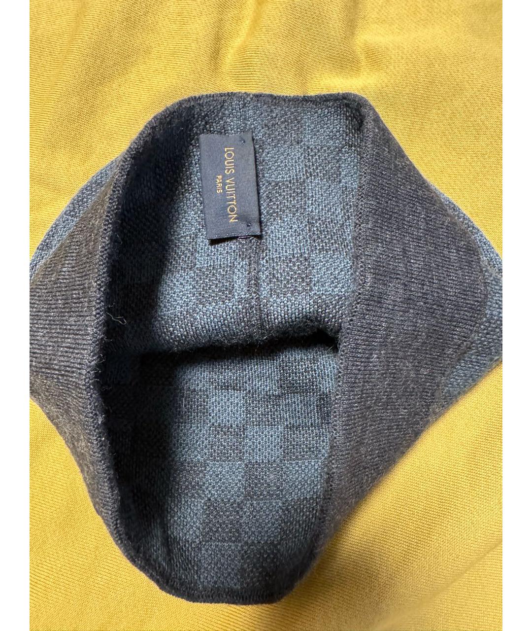 LOUIS VUITTON Синяя шерстяная шапка, фото 3