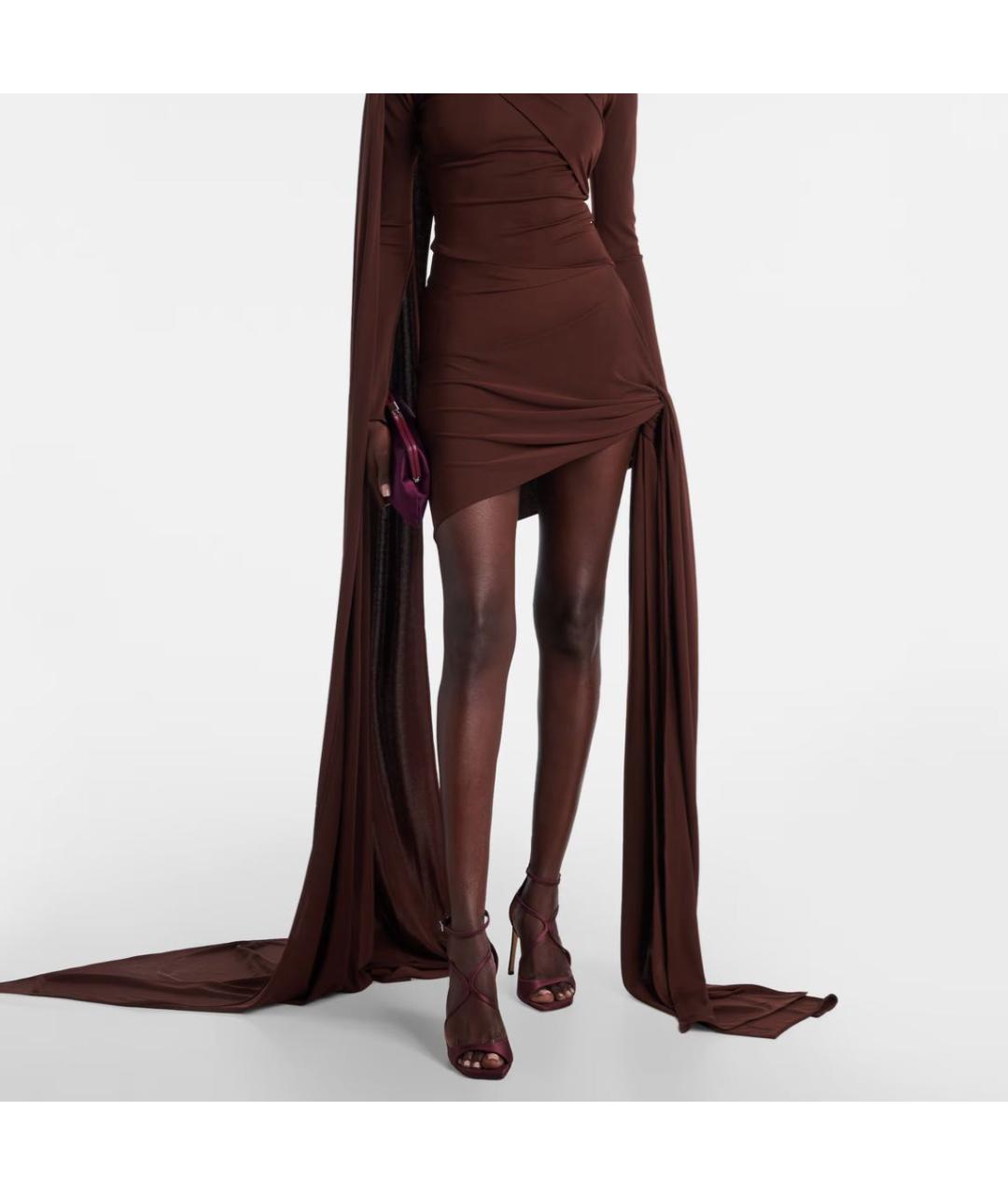JIMMY CHOO Бордовые кожаные босоножки, фото 5