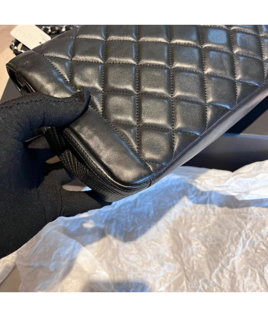 CHANEL Черная кожаная сумка тоут, фото 7