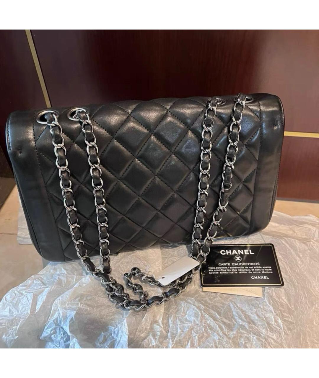CHANEL Черная кожаная сумка тоут, фото 2