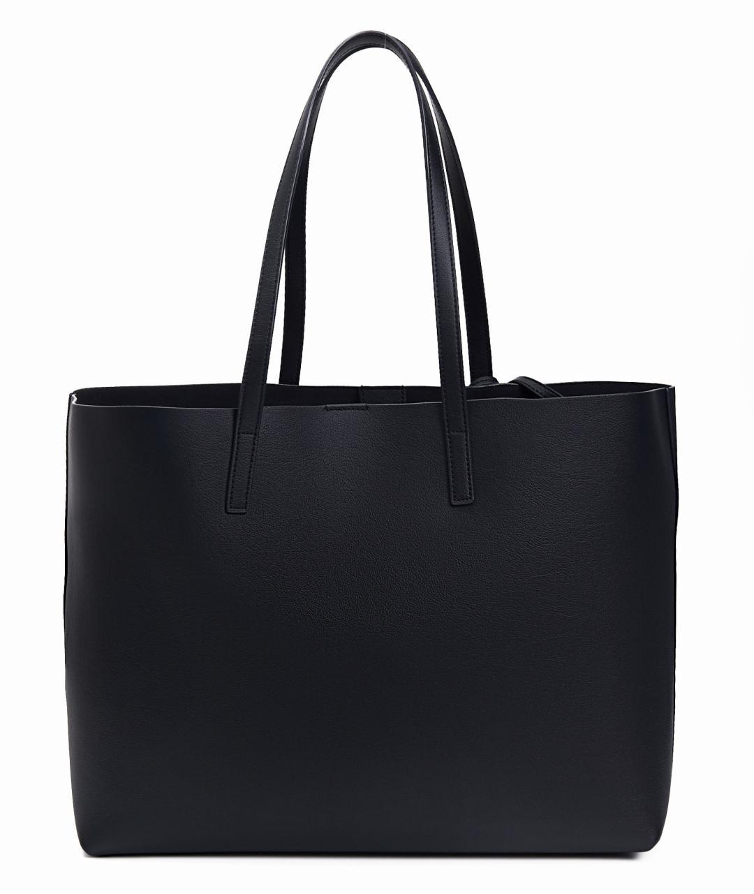 SAINT LAURENT Темно-синяя кожаная сумка тоут, фото 3