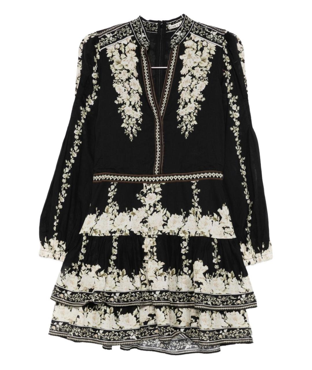 ALICE+OLIVIA Мульти хлопковое повседневное платье, фото 1