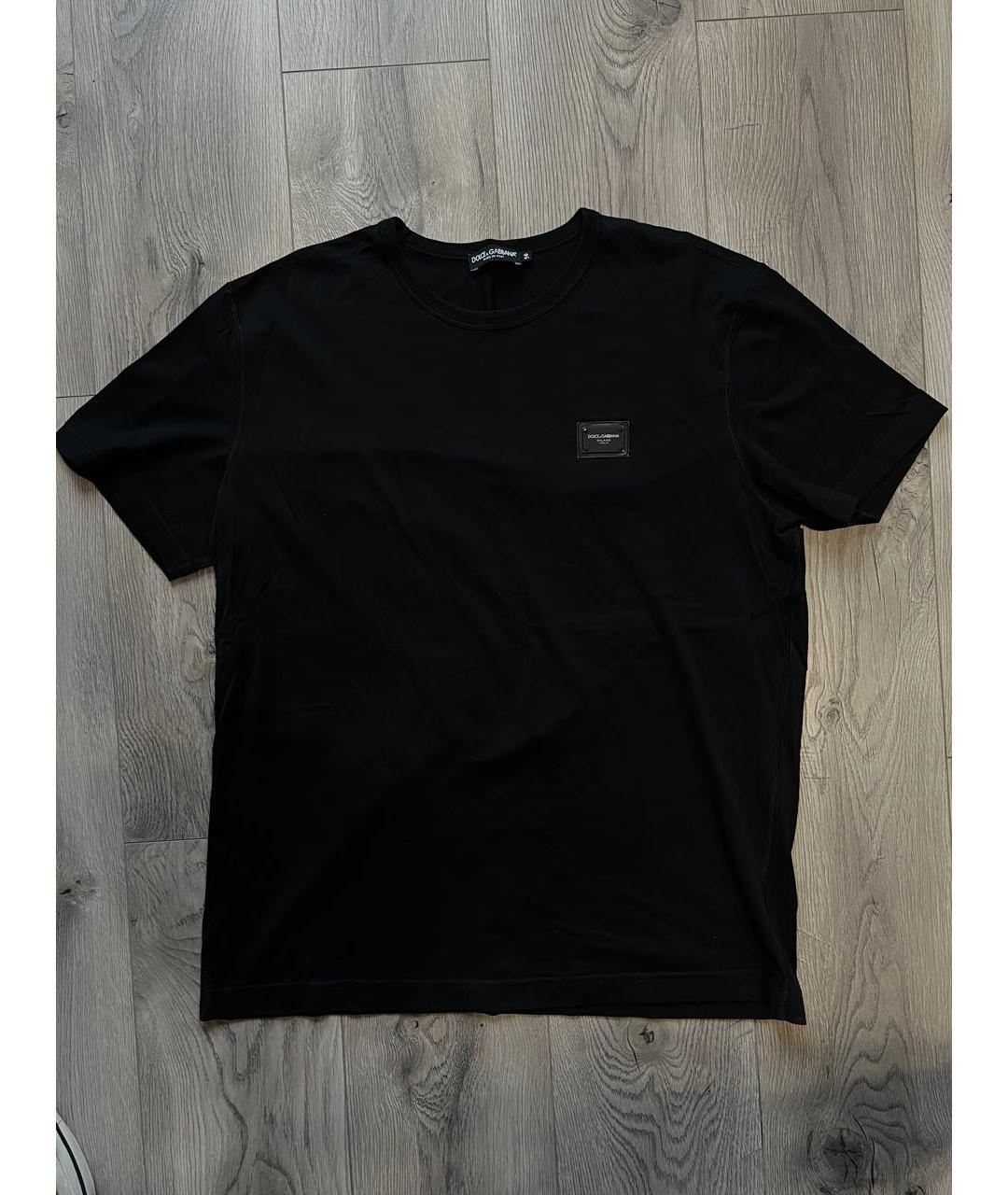 DOLCE&GABBANA Черная хлопковая футболка, фото 8