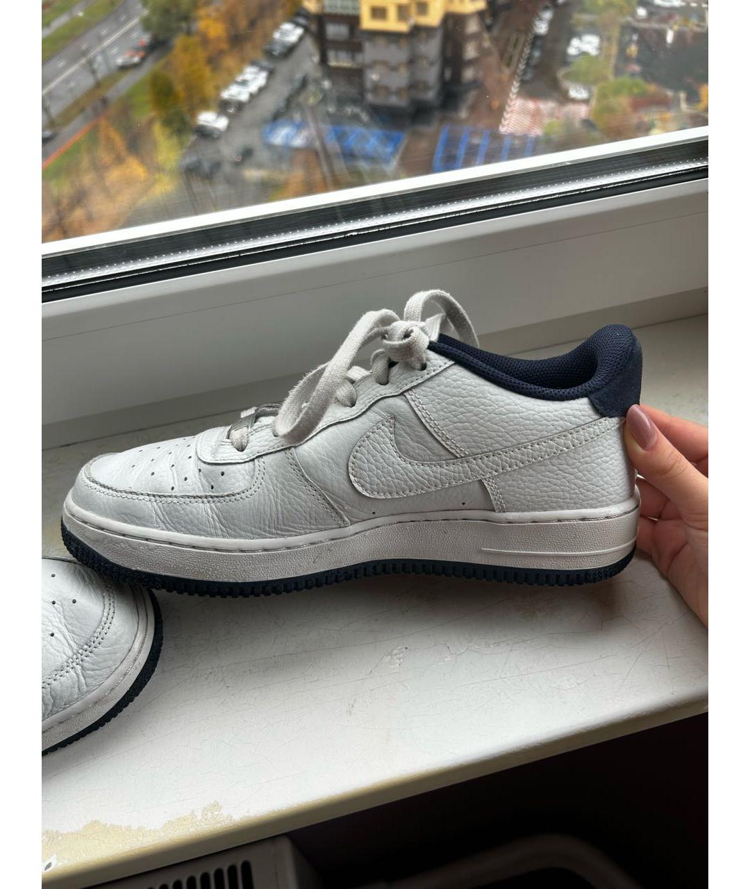 NIKE Голубые кожаные кроссовки, фото 4